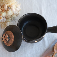 Akemi Suzuki 鈴木明美 - Dots Clay Pot with Handle AS06