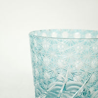 Harisho Yamada Glass - 漣-sazanami Whiskey Crystal Glass - Light Blue