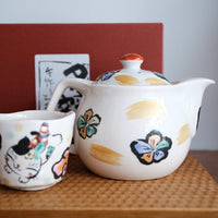 夕立窯 Japanese Style Tea Set - Fortune and Cat