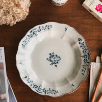 Kazuaki Shimura 志村和晃- Sometsuke Floral Rim 7.5" Plate KAS01