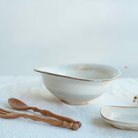 Hirokazu Furutani 古谷浩一 - Irregular-shaped Bowl with Lined Rim HF12