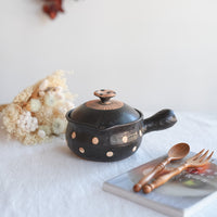 Akemi Suzuki 鈴木明美 - Dots Clay Pot with Handle AS06