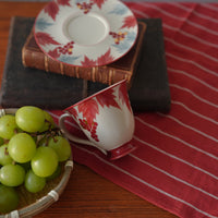 SiShuang Red Grape Coffee Cup w Saucer Set