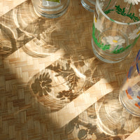 Aderia Glass Retro Tumbler - Yellow Flower