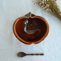 Hirokazu Furutani 古谷浩一 - Brown Apple Shaped 19cm Bowl HF05