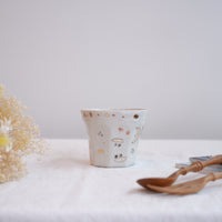 Hamasaka Naoko 浜坂尚子 Hand Painted Gold Deco Octagon Cup - HN09 #3