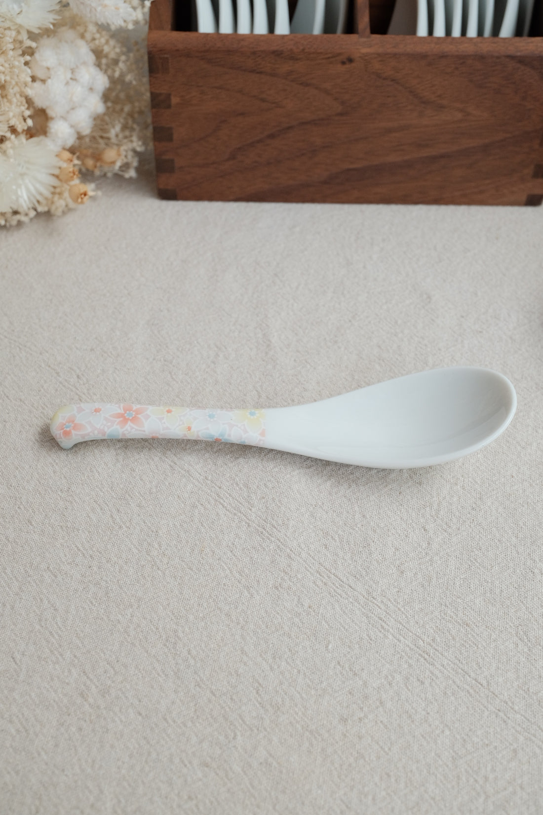 Japanese Ceramic Soup Spoon