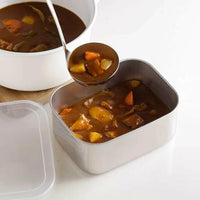 Japan Tsubame Shimomura Stainless Container Deep Rectangular Tray with Lid (Large)