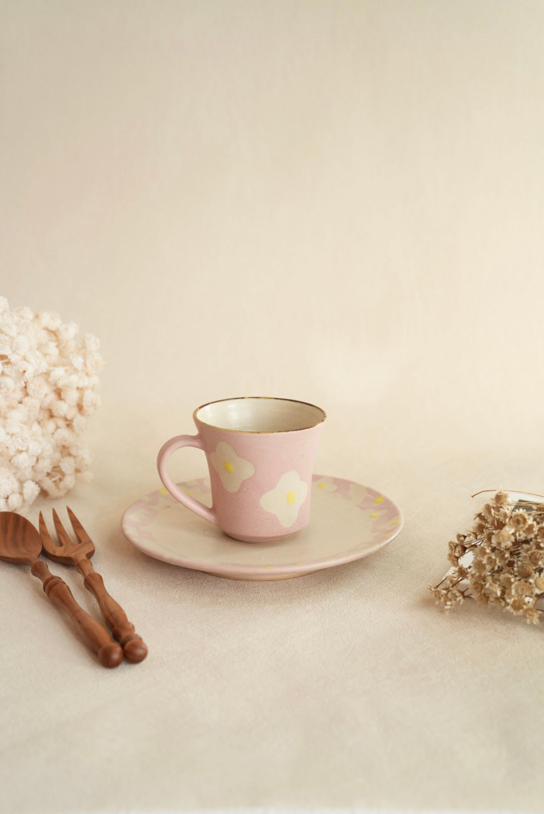 Makiko Sato 佐藤牧子- Pink Mixed Pattern Round Plate MS03