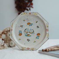 TATA Pottery Studio 田中大輝 & 田边桂- Slip Octagon Plate TP06 #2