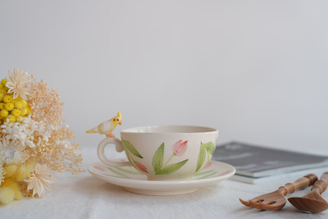 Sugar Poppo Mug with Saucer - Tulip SP15