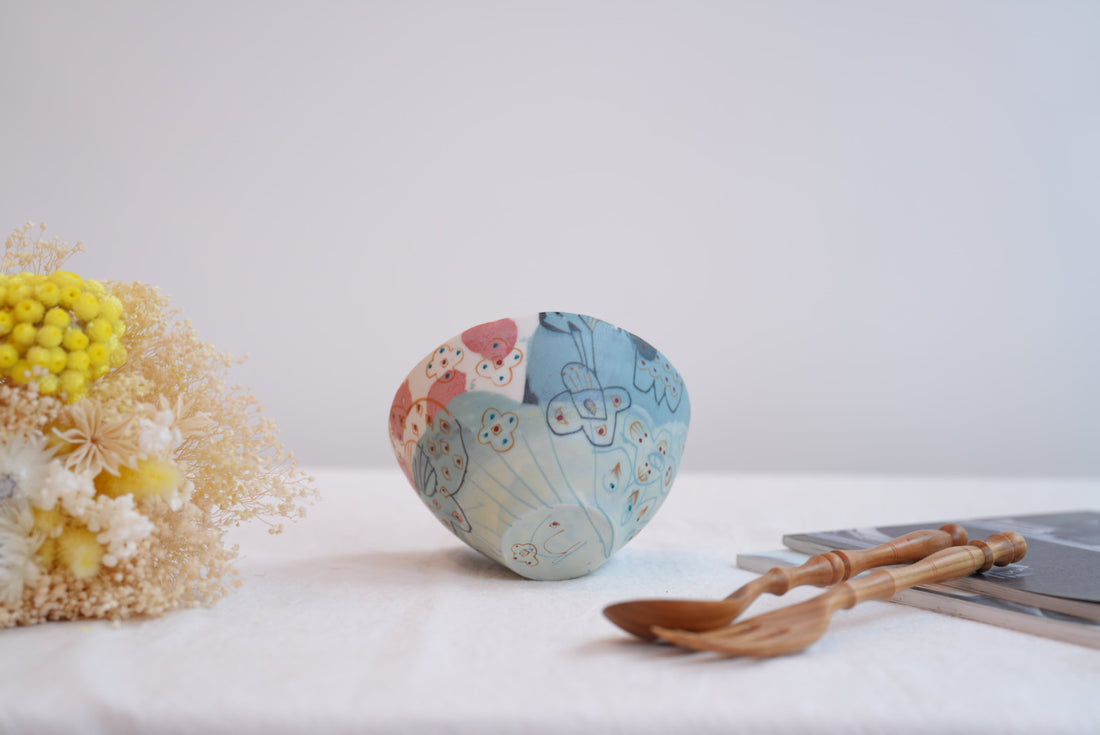 Hamasaka Naoko 浜坂尚子  Hand Painted Bowl - HN03 #7