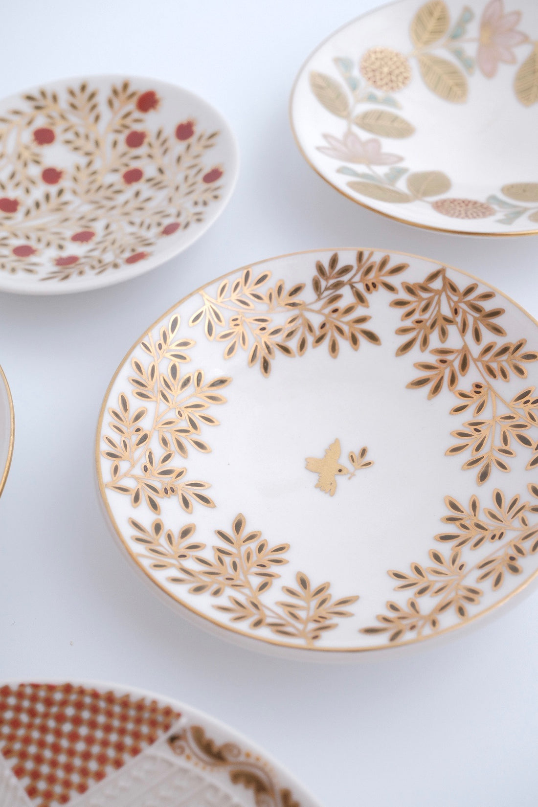 Natsumi Iino 飯野夏實 Gold Decor Small Plate - Bird NI005b