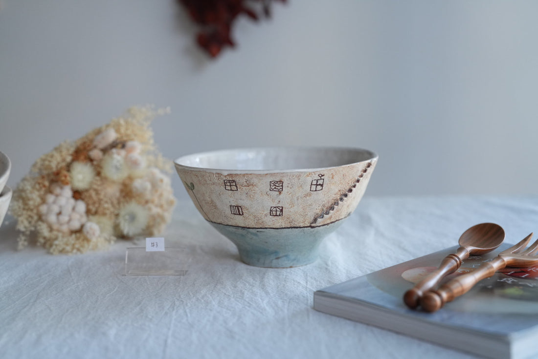 Akemi Suzuki 鈴木明美 - White Wall Collection - Ramen Bowl AS30