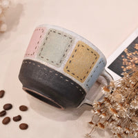 Kei Mitsumochi ミツ持啓 Colorful Square Pattern Mug KM52