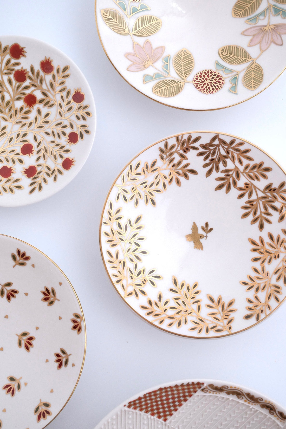 Natsumi Iino 飯野夏實 Gold Decor Small Plate - Bird NI005b