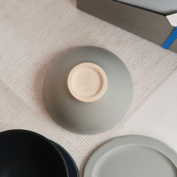 SAKUZAN Sara Gift B Set (2 Rice Bowls & 2 Small Oval Plates) - Navy x Gray