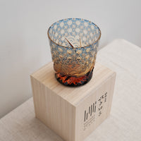 Harisho Yamada Glass - 漣-sazanami Whiskey Crystal Glass - Blue