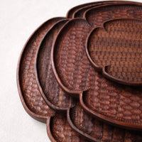 Kazunori Takatsuka 高塚和則 Flower Plate Walnut Wood Extra Large KU09