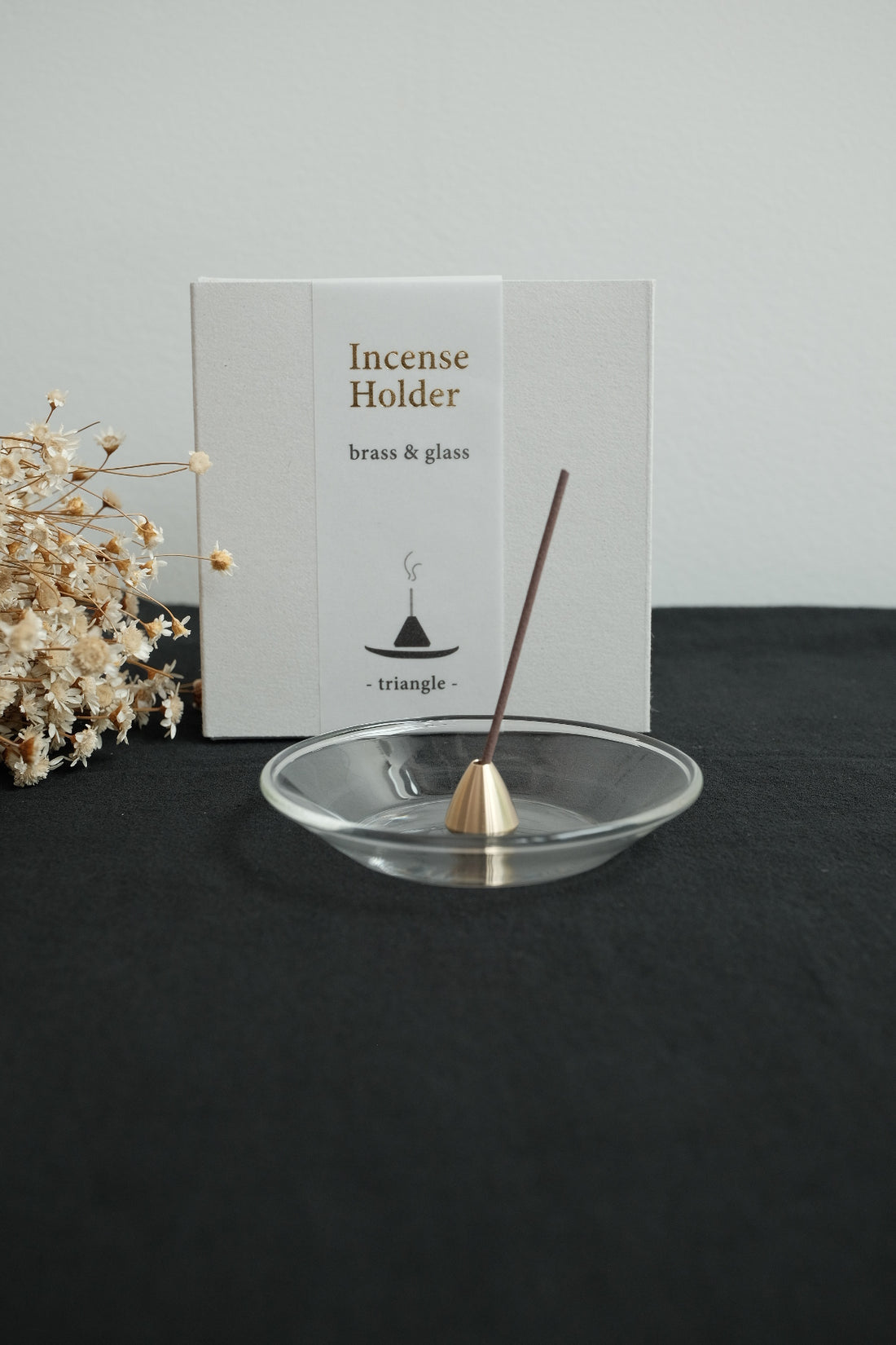 KOUSAIDO - Incense Holder Brass Top With Glass Dish