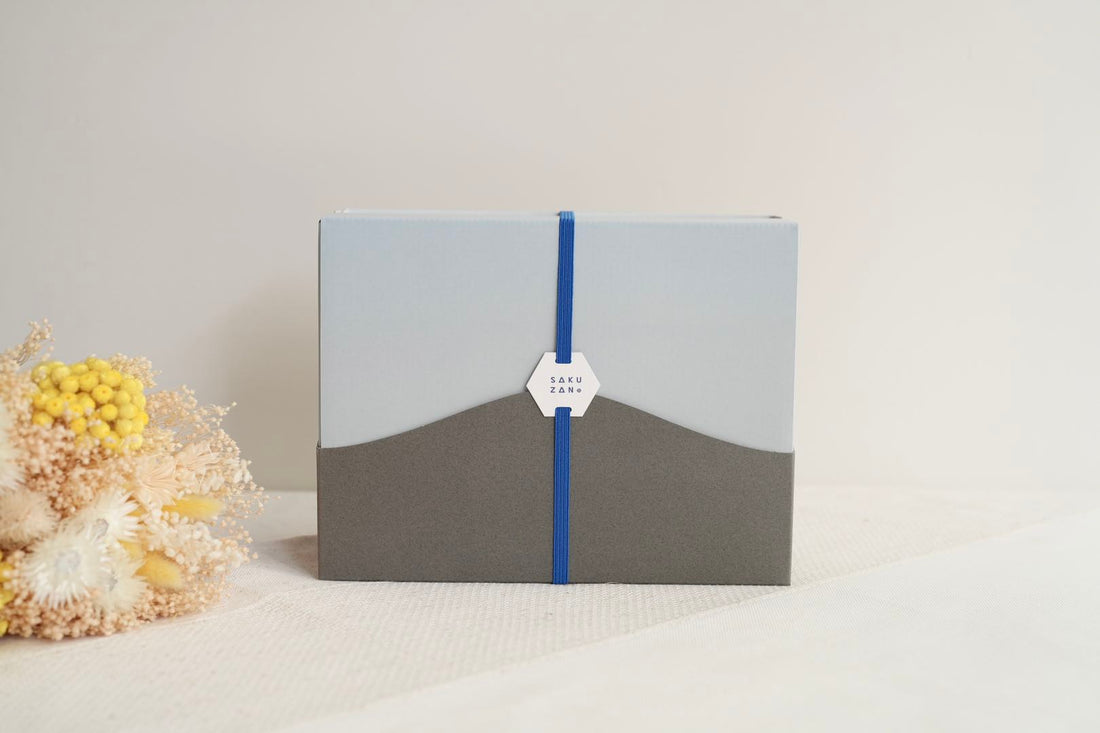 SAKUZAN Sara Gift B Set (2 Rice Bowls & 2 Small Oval Plates) - Cream x Yellow