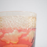 Harisho Yamada Glass - 山下白雨 Whiskey Crystal Glass- Red