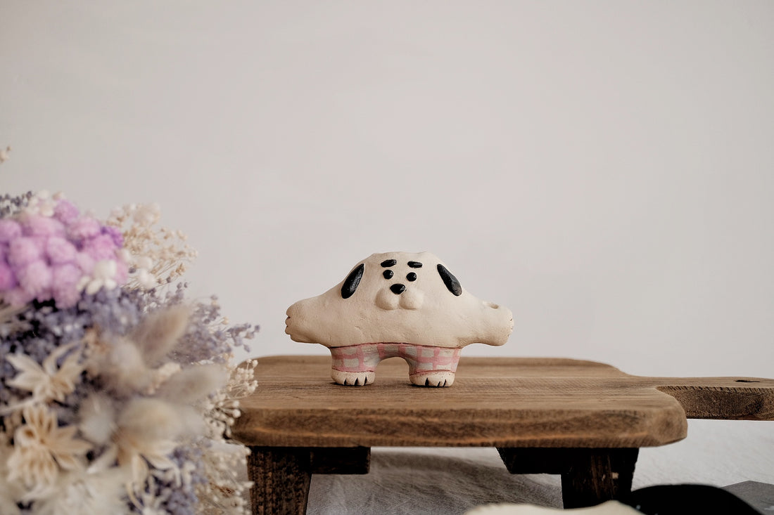 Harunyaaa 新矢春菜 - Flower Vase - Dog with Pink Check Shorts HY16-3