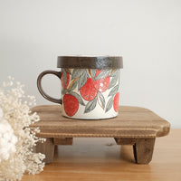 Cool Banana Black Pottery with Gold Detailing Mug with Lid