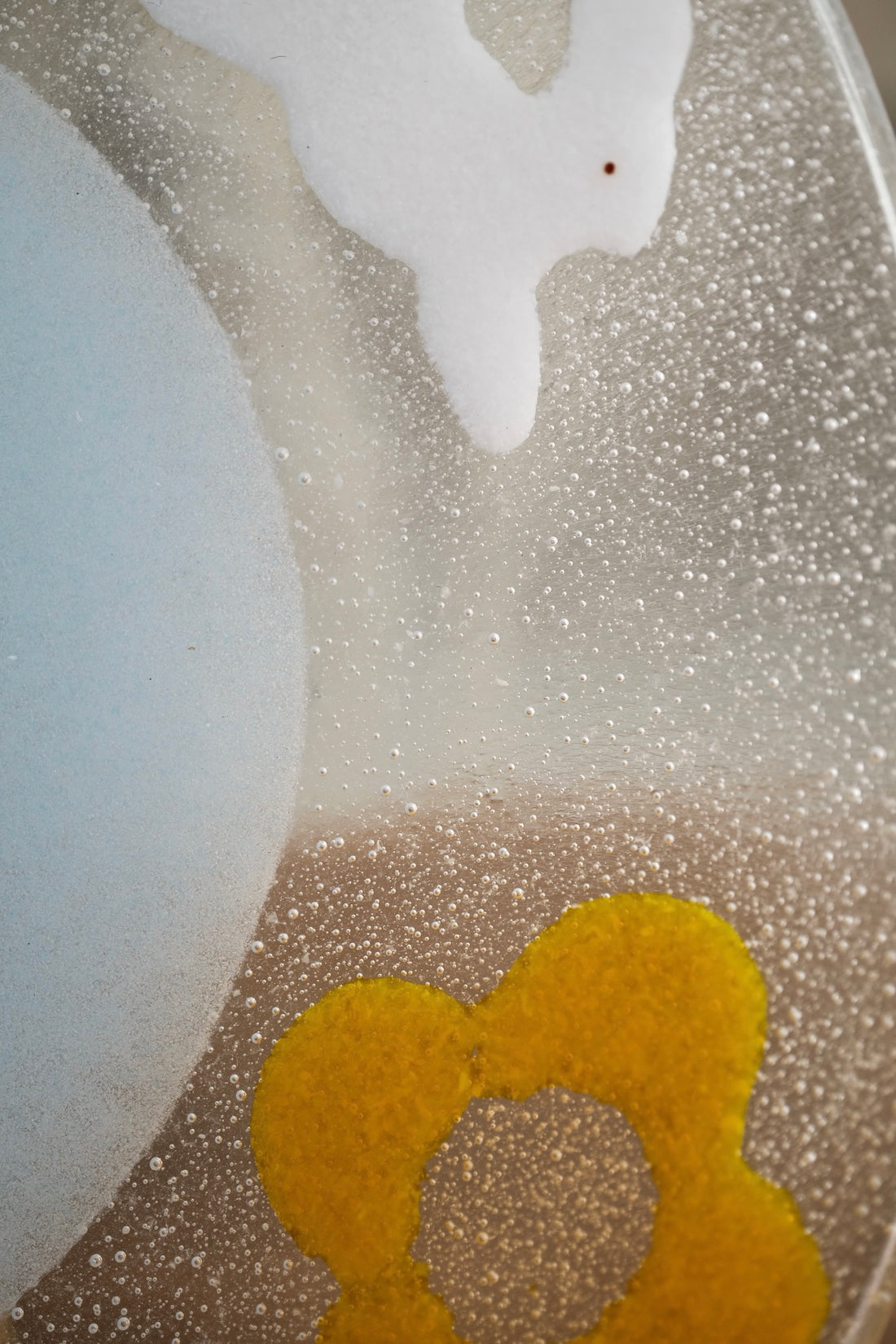 Fuji Glass Studio Rabbit Yellow Flower Plate Plate 18cm