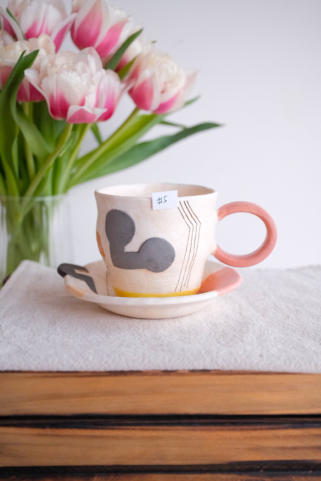 Hacorie 石丸和美 Mug with Saucer - Irregular Shape HC24