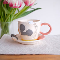 Hacorie 石丸和美 Mug with Saucer - Irregular Shape HC24
