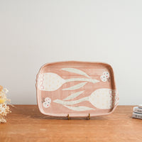 Hapun Pottery 拝志睦子 Rectangle Plate HP15