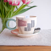 Hacorie 石丸和美 Mug with Saucer - Irregular Shape HC24