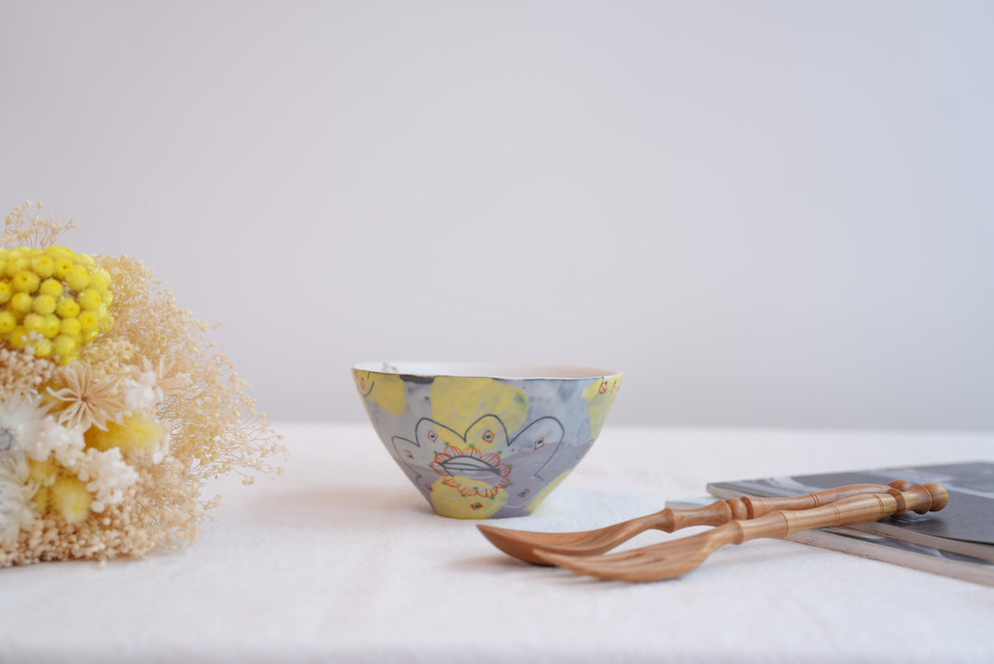 Hamasaka Naoko 浜坂尚子  Hand Painted Bowl - HN03 #5