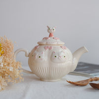 Sugar Poppo Teapot - White Cat SP27