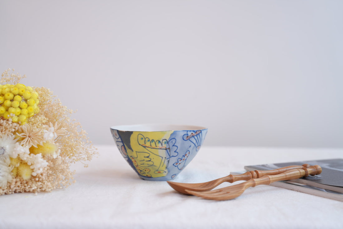 Hamasaka Naoko 浜坂尚子  Hand Painted Bowl - HN03 #6