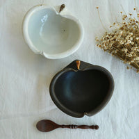 Hirokazu Furutani 古谷浩一 - Dark Brown Apple Shaped 14cm Bowl HF06