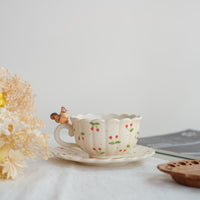 Sugar Poppo Mug with Saucer - Cherry SP18
