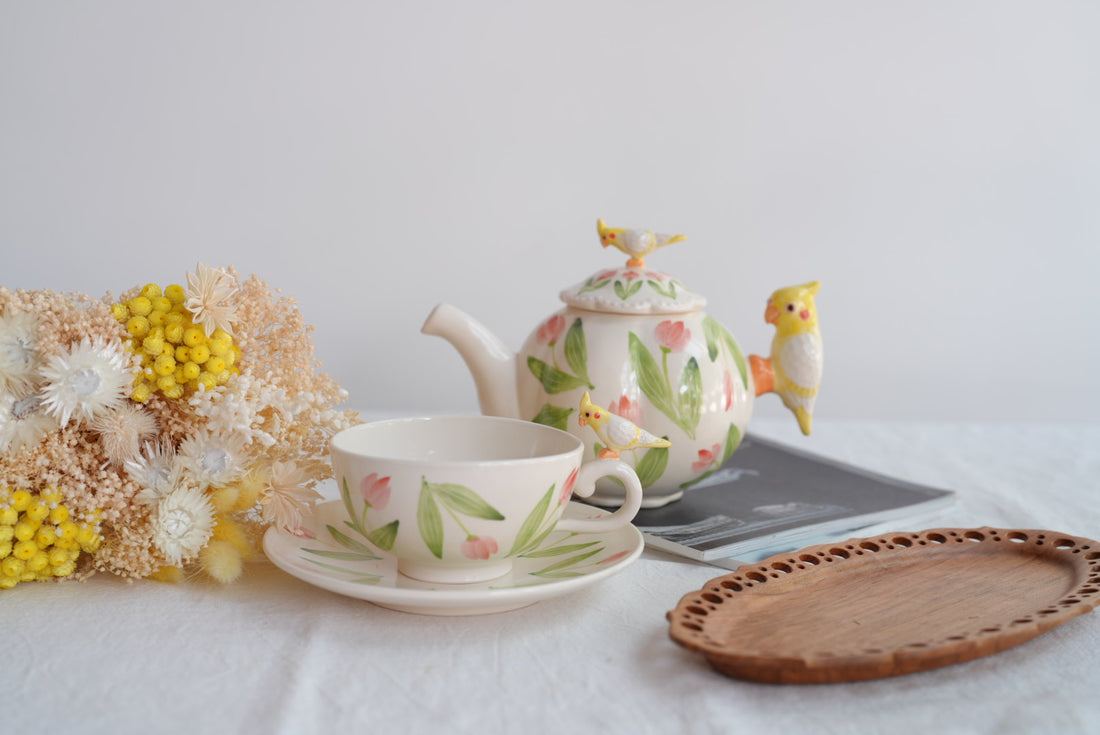 Sugar Poppo Mug with Saucer - Tulip SP15