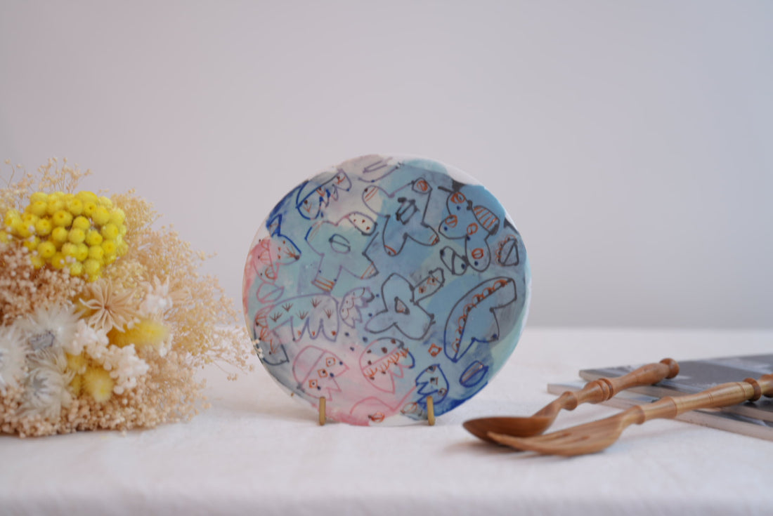 Hamasaka Naoko 浜坂尚子  Hand Painted Saucer - HN01 #4