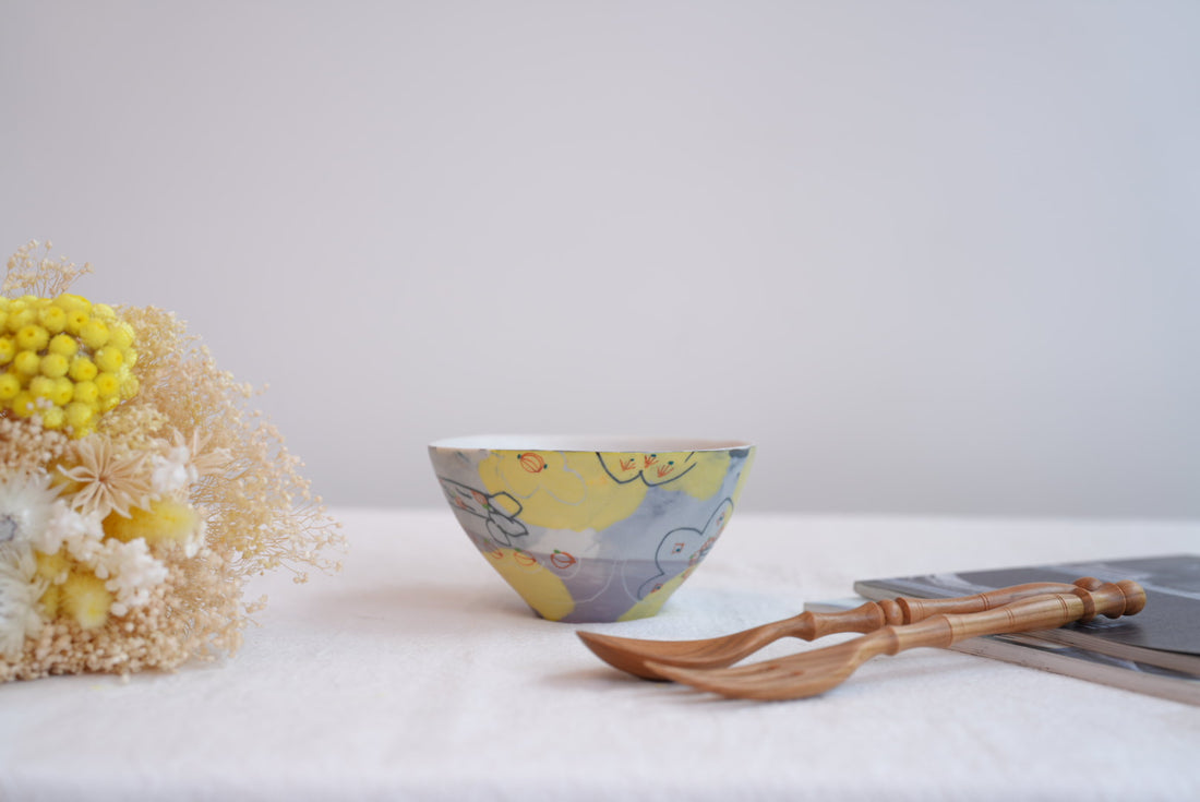 Hamasaka Naoko 浜坂尚子  Hand Painted Bowl - HN03 #5