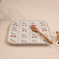 Kei Mitsumochi ミツ持啓 Rectangle Plate - Checked Pattern Mix Cherry KM17