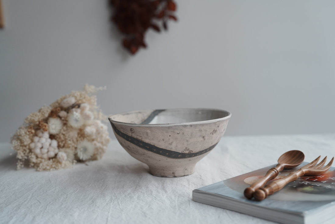 Akemi Suzuki 鈴木明美 - Blue Car Ramen Bowl - 18cm AS14b