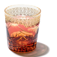 Harisho Yamada Glass - 山下白雨 Whiskey Crystal Glass- Red
