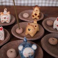 Japanese Clay Animals Incense Holder - Animal Collection