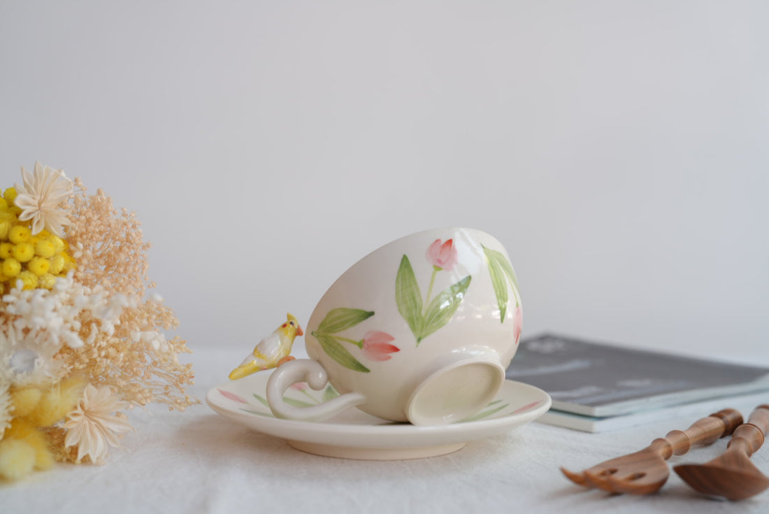 Sugar Poppo Mug with Saucer - Tulip SP15