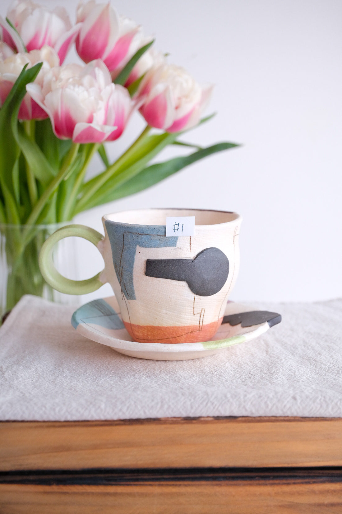Hacorie 石丸和美 Mug with Saucer - Irregular Shape HC24