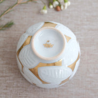 Natsumi Iino 飯野夏實 Small Sake Cup - White and Gold NI021