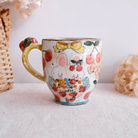 Asako Yamaguchi 山口麻子 Animal Tall Mug with Deco on Handle AI04