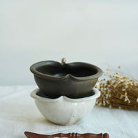 Hirokazu Furutani 古谷浩一 - Dark Brown Apple Shaped 14cm Bowl HF06